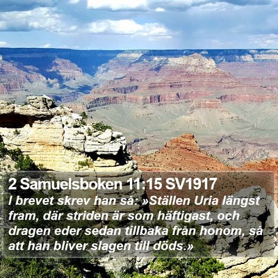 2 Samuelsboken 11:15 SV1917 Bible Verse Image
