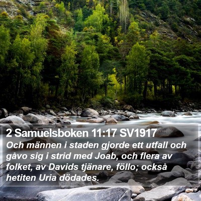 2 Samuelsboken 11:17 SV1917 Bible Verse Image