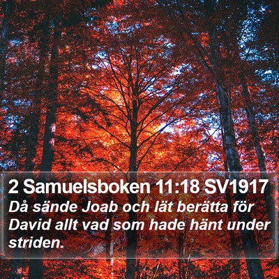 2 Samuelsboken 11:18 SV1917 Bible Verse Image