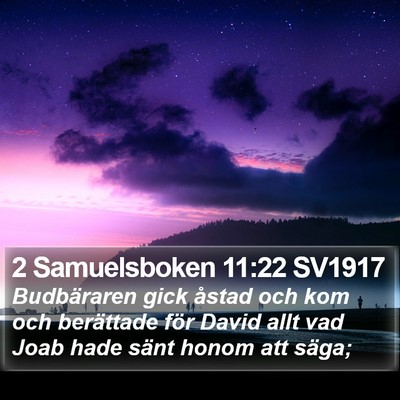 2 Samuelsboken 11:22 SV1917 Bible Verse Image
