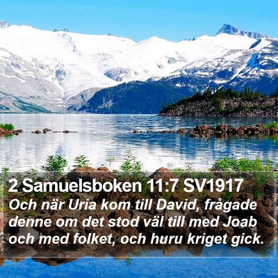 2 Samuelsboken 11:7 SV1917 Bible Verse Image