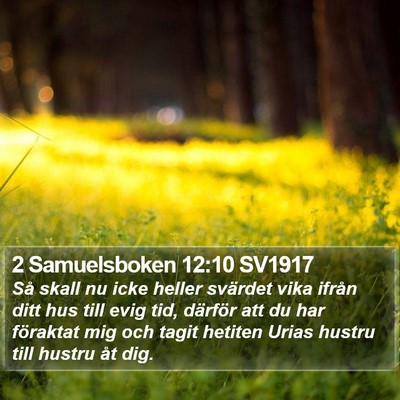 2 Samuelsboken 12:10 SV1917 Bible Verse Image