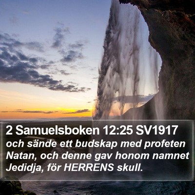 2 Samuelsboken 12:25 SV1917 Bible Verse Image