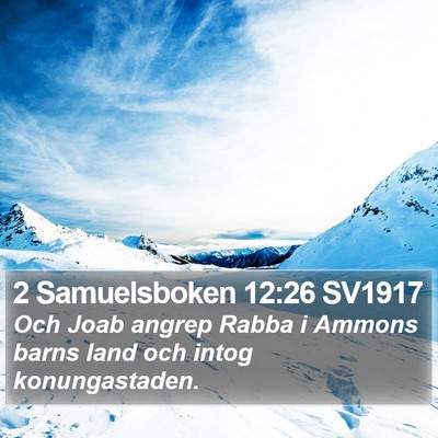 2 Samuelsboken 12:26 SV1917 Bible Verse Image