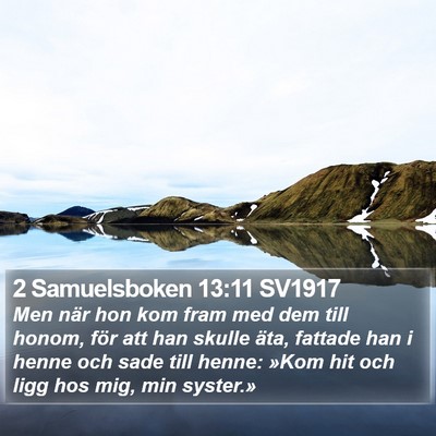2 Samuelsboken 13:11 SV1917 Bible Verse Image