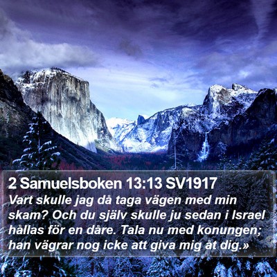 2 Samuelsboken 13:13 SV1917 Bible Verse Image