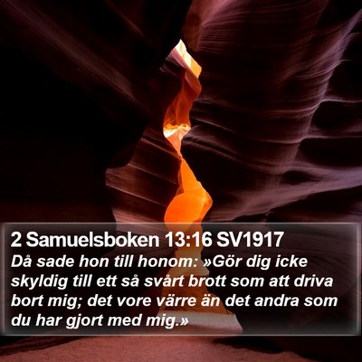 2 Samuelsboken 13:16 SV1917 Bible Verse Image