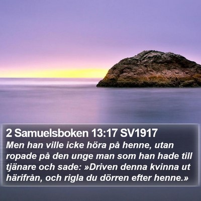 2 Samuelsboken 13:17 SV1917 Bible Verse Image