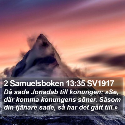2 Samuelsboken 13:35 SV1917 Bible Verse Image