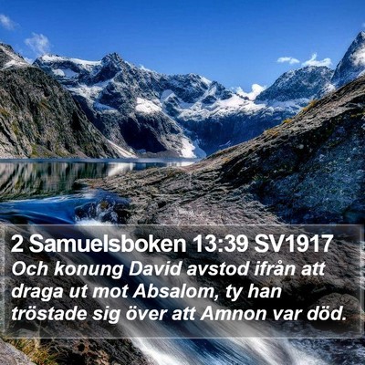 2 Samuelsboken 13:39 SV1917 Bible Verse Image