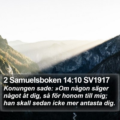 2 Samuelsboken 14:10 SV1917 Bible Verse Image