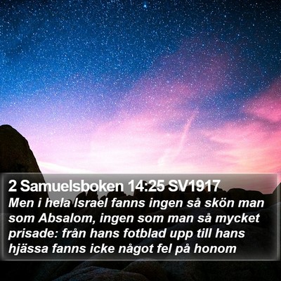 2 Samuelsboken 14:25 SV1917 Bible Verse Image