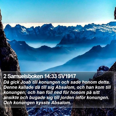 2 Samuelsboken 14:33 SV1917 Bible Verse Image