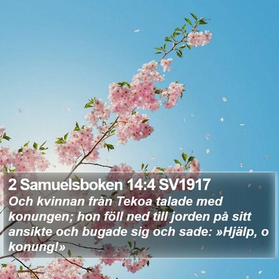 2 Samuelsboken 14:4 SV1917 Bible Verse Image