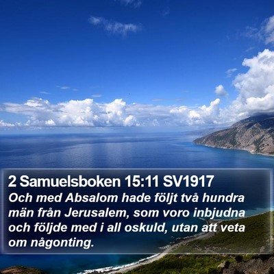 2 Samuelsboken 15:11 SV1917 Bible Verse Image