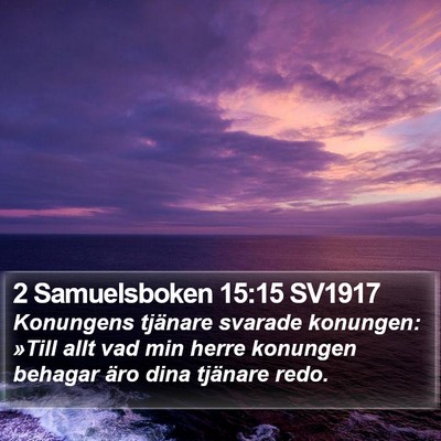 2 Samuelsboken 15:15 SV1917 Bible Verse Image