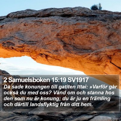 2 Samuelsboken 15:19 SV1917 Bible Verse Image