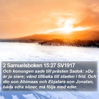 2 Samuelsboken 15:27 SV1917 Bible Verse Image