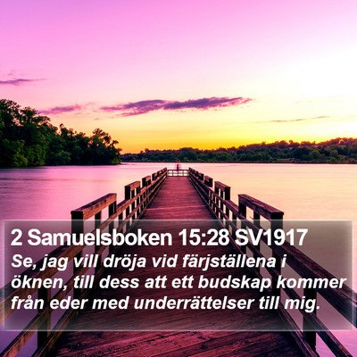 2 Samuelsboken 15:28 SV1917 Bible Verse Image