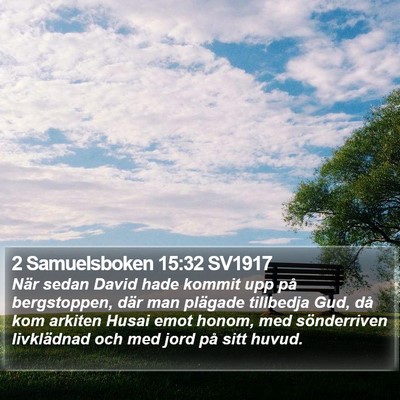 2 Samuelsboken 15:32 SV1917 Bible Verse Image