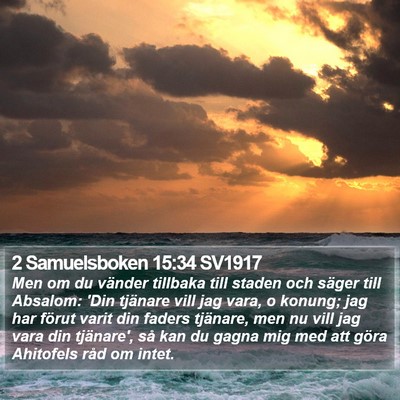 2 Samuelsboken 15:34 SV1917 Bible Verse Image