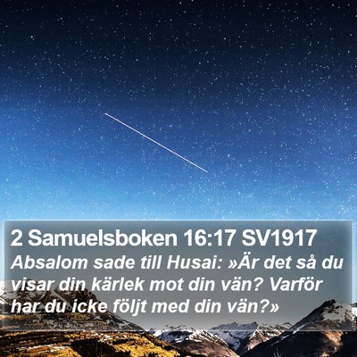 2 Samuelsboken 16:17 SV1917 Bible Verse Image