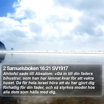 2 Samuelsboken 16:21 SV1917 Bible Verse Image