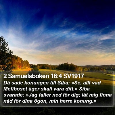 2 Samuelsboken 16:4 SV1917 Bible Verse Image