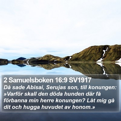 2 Samuelsboken 16:9 SV1917 Bible Verse Image