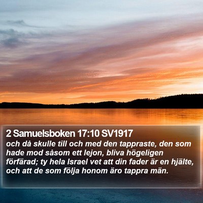 2 Samuelsboken 17:10 SV1917 Bible Verse Image