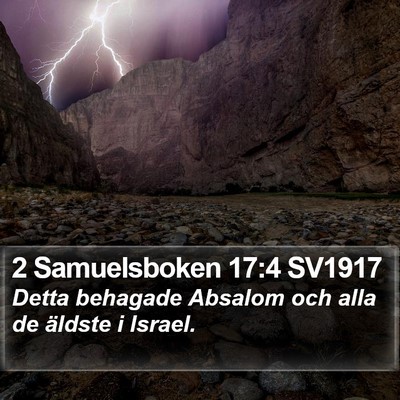 2 Samuelsboken 17:4 SV1917 Bible Verse Image