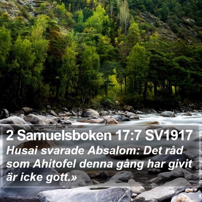 2 Samuelsboken 17:7 SV1917 Bible Verse Image