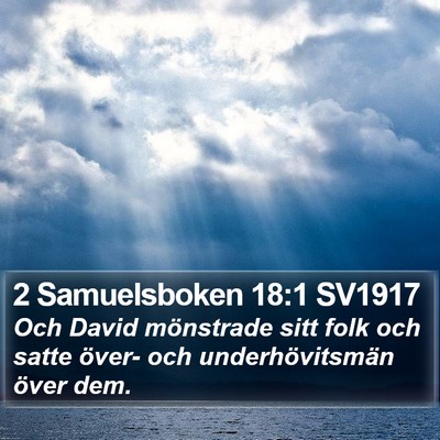 2 Samuelsboken 18:1 SV1917 Bible Verse Image