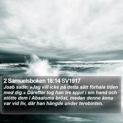 2 Samuelsboken 18:14 SV1917 Bible Verse Image