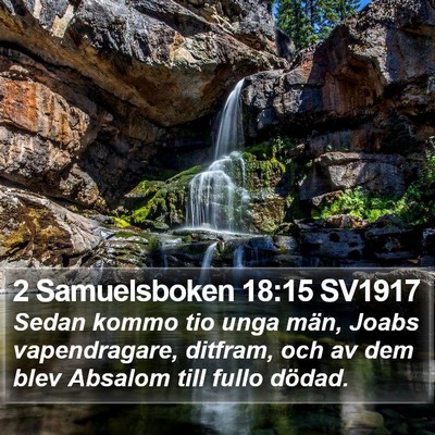 2 Samuelsboken 18:15 SV1917 Bible Verse Image