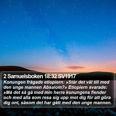 2 Samuelsboken 18:32 SV1917 Bible Verse Image