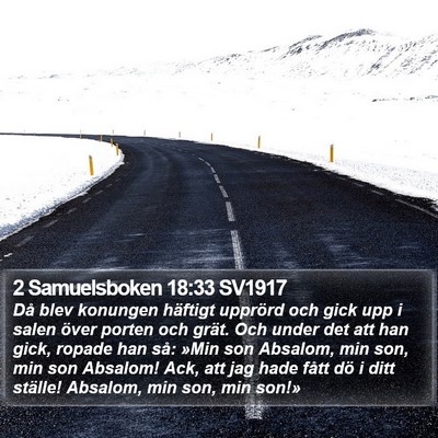 2 Samuelsboken 18:33 SV1917 Bible Verse Image