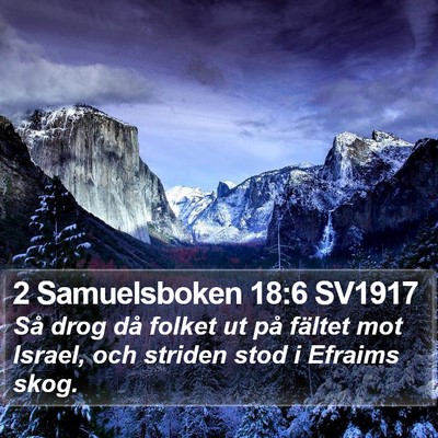 2 Samuelsboken 18:6 SV1917 Bible Verse Image