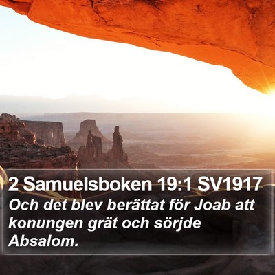 2 Samuelsboken 19:1 SV1917 Bible Verse Image
