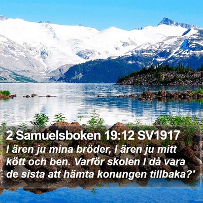 2 Samuelsboken 19:12 SV1917 Bible Verse Image
