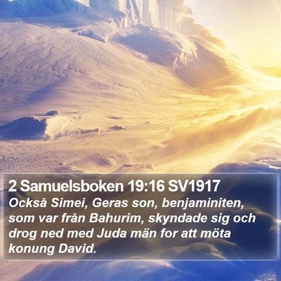 2 Samuelsboken 19:16 SV1917 Bible Verse Image