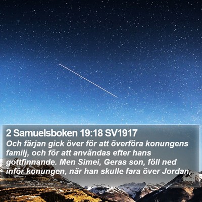 2 Samuelsboken 19:18 SV1917 Bible Verse Image