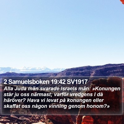 2 Samuelsboken 19:42 SV1917 Bible Verse Image