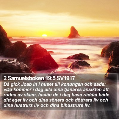 2 Samuelsboken 19:5 SV1917 Bible Verse Image