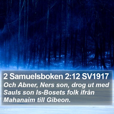 2 Samuelsboken 2:12 SV1917 Bible Verse Image
