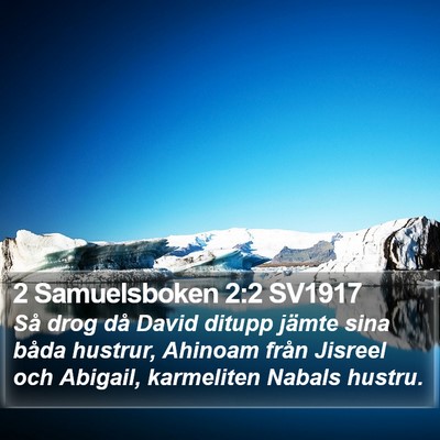 2 Samuelsboken 2:2 SV1917 Bible Verse Image
