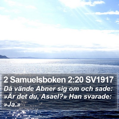 2 Samuelsboken 2:20 SV1917 Bible Verse Image