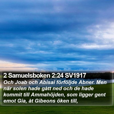 2 Samuelsboken 2:24 SV1917 Bible Verse Image