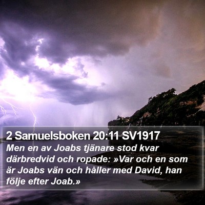 2 Samuelsboken 20:11 SV1917 Bible Verse Image
