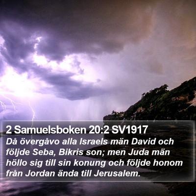 2 Samuelsboken 20:2 SV1917 Bible Verse Image